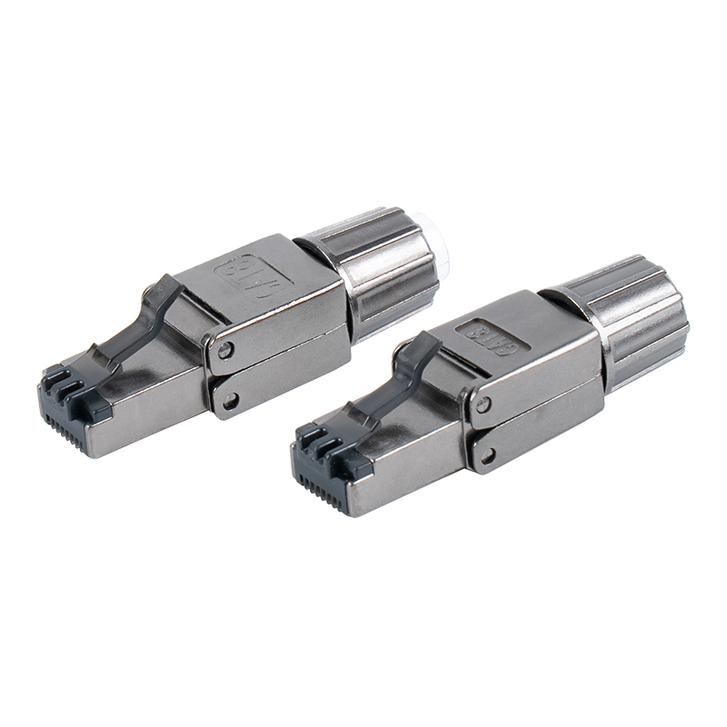Cat8 Shielded Metal BuckleToolless RJ45 Connector RJ-G40S-2-C8