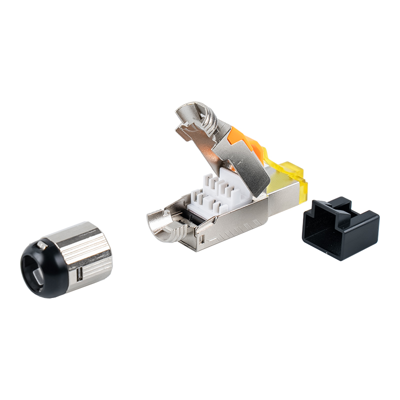 Cat6A Shielded Toolless RJ45 Connector （with plastic cover）RJ-G70S-C6A