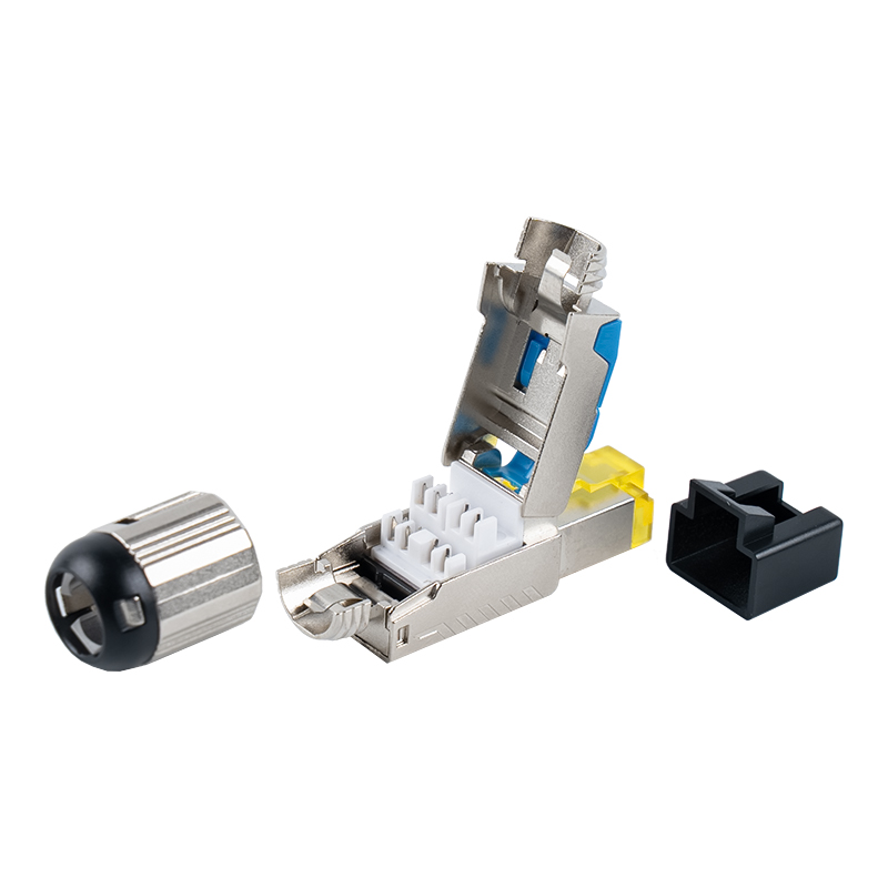 Cat6A Shielded Toolless RJ45 Connector （with plastic cover）RJ-G70S-C6A