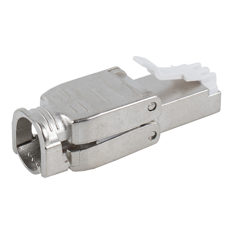 Cat6A Shielded Push-down Type Toolless RJ45 Connector RJ-602S-1-C6A