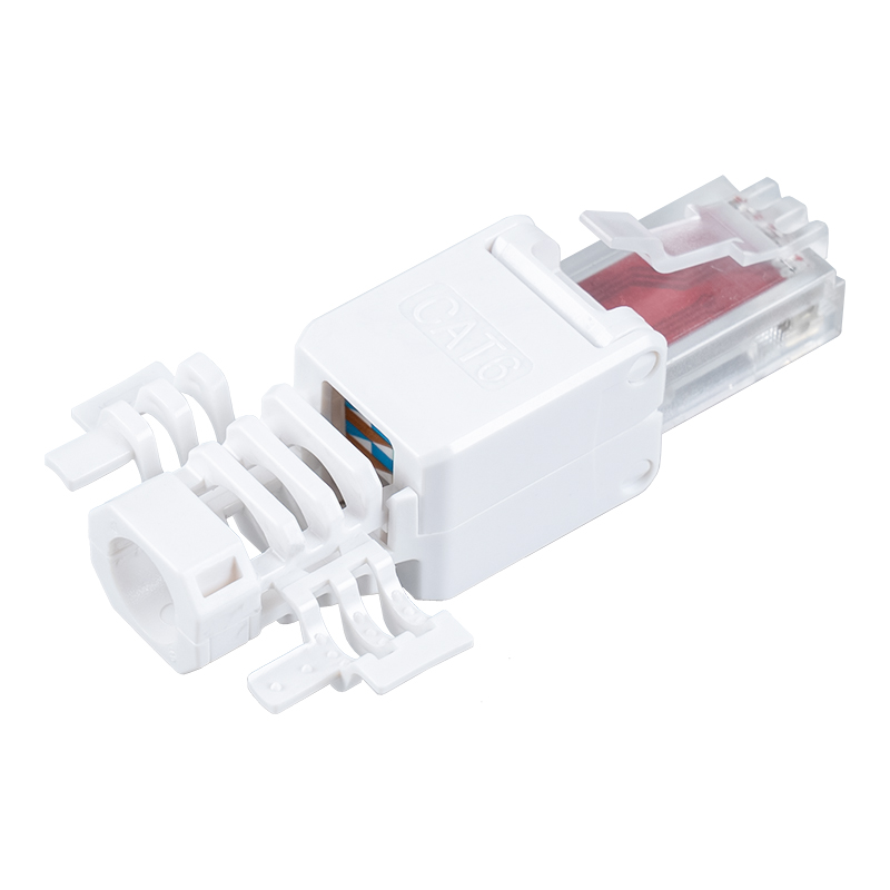 Cat6 Unshielded Toolless RJ45 Connector （with wings） RJ-688X-C6