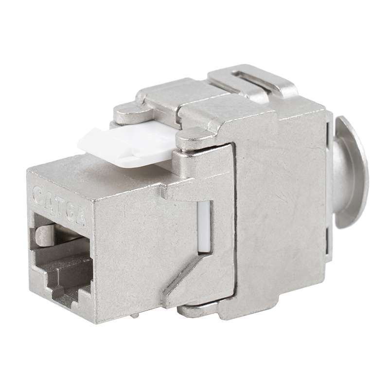 C6A Shielded 180° Tolless Keystone Jack (with bracket) SM-2335SH8C6A