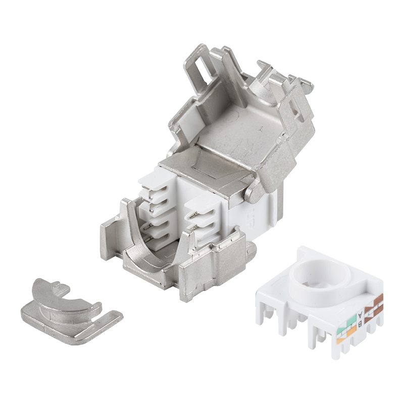 180-Degree Shielded Toolless Keystone Jack (with lock) SM-2335BSH8C6A