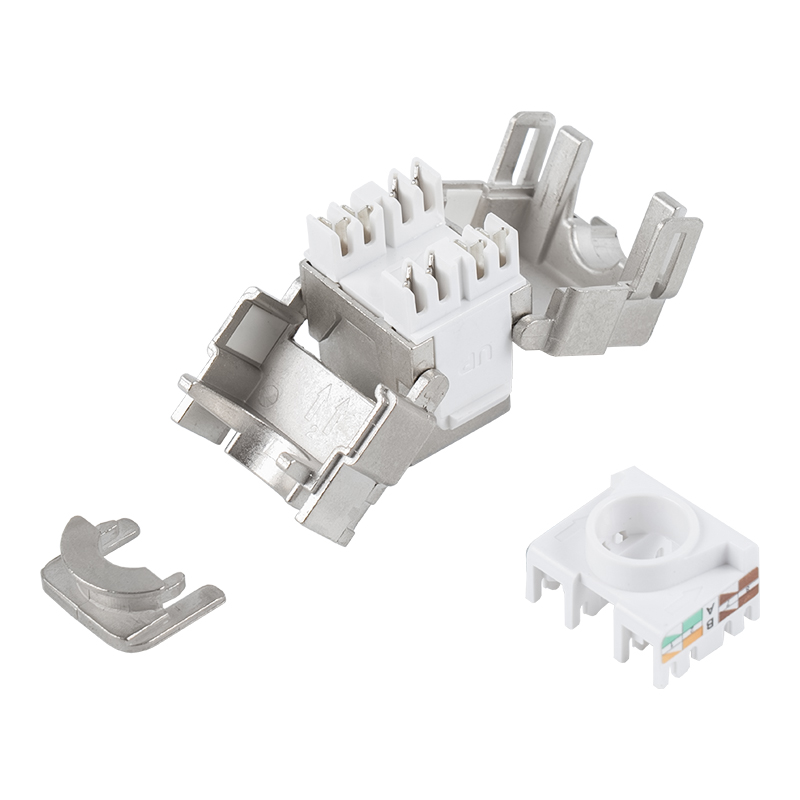 180-Degree Shielded Toolless Keystone Jack (with lock) SM-2335BSH8C6A