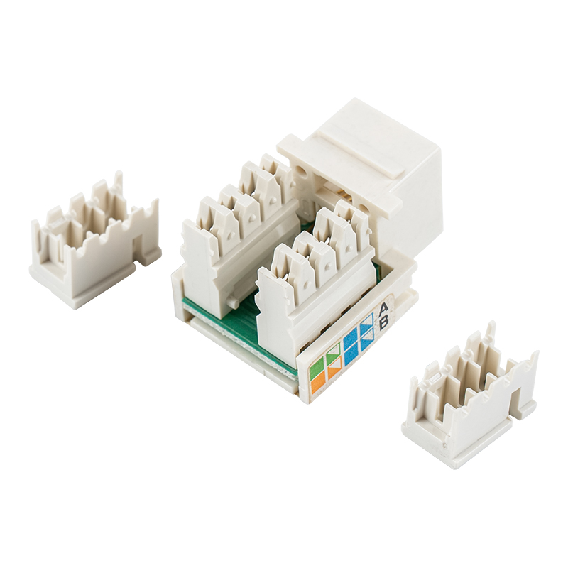 Cat6 Unshielded 90° Keystone Jack （with two shutters）SM-2011H8C5E