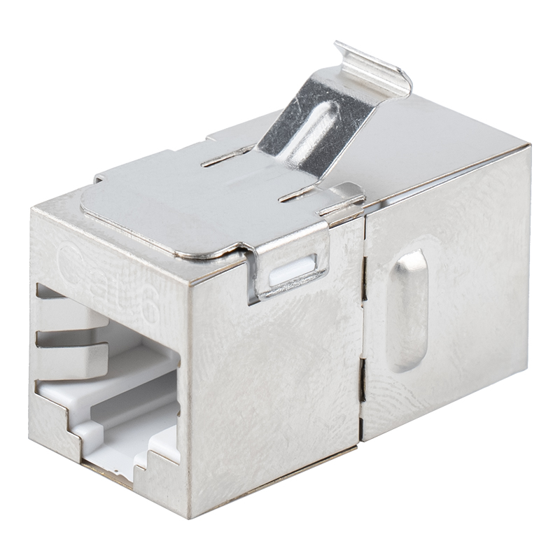 Cat6 Shielded RJ45 Straight Through Coupler (with metal clip) SM-2035SC6