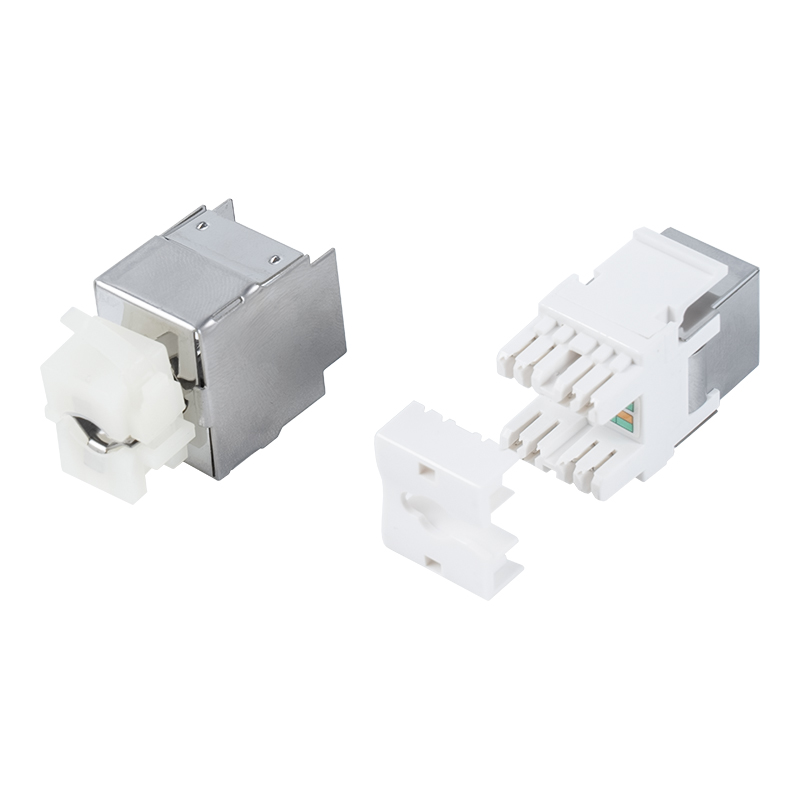 Cat6A Shielded 180° Keystone Jack (with metal casing) SM-2064SD8C6A