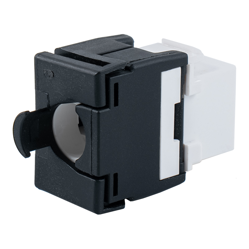 C6A Unshielded 180° Tolless Keystone Jack（with cable holder and shutter）SM-2335BCH8C6A