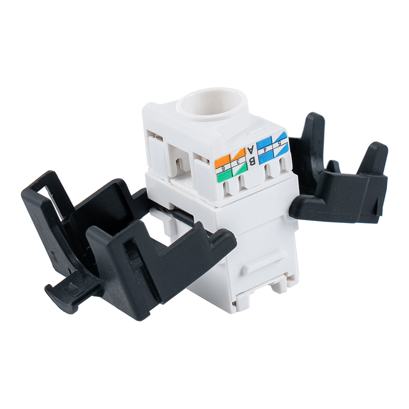 C6A Unshielded 180° Tolless Keystone Jack（with cable holder and shutter）SM-2335BCH8C6A