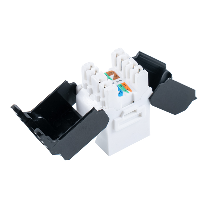 Cat6 Unshielded 180° Toolless Modular Jack (flip-open type) SM-2336H8C6