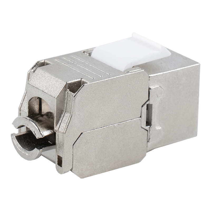 C6A Shielded 180° Tolless Keystone Jack (flip-open type) SM-2336SH8C6A 