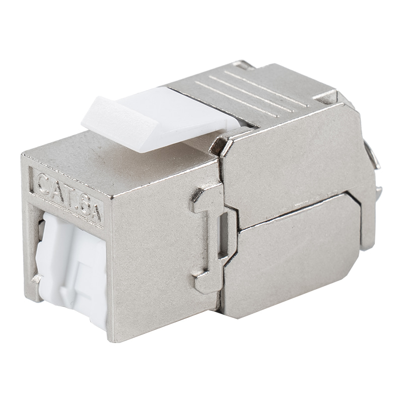 C6A Shielded 180° Tolless Keystone Jack (flip-open type) SM-2336SH8C6A 