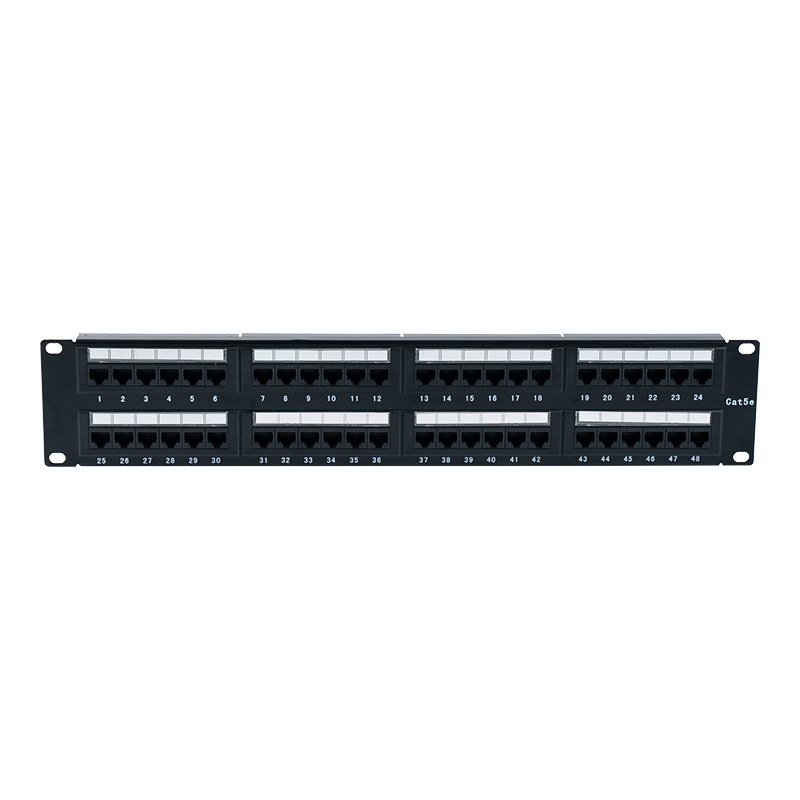 Cat5e 19-inch 2U Unshielded 48-Port Patch Panel (Dual-purpose IDC; with plastic cardboard insert) SP-3204D48-C5E