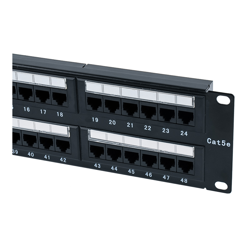 Cat5e 19-inch 2U Unshielded 48-Port Patch Panel (Dual-purpose IDC; with plastic cardboard insert) SP-3204D48-C5E