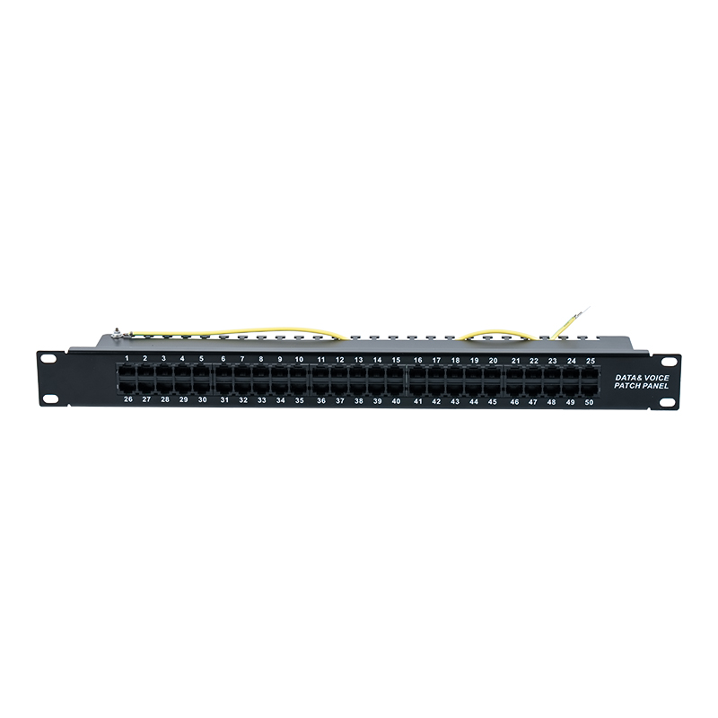 Category 3 19-inch 1U 8P 8C 50-port voice patch panel (KRONE IDC) SP-3208K50-C3
