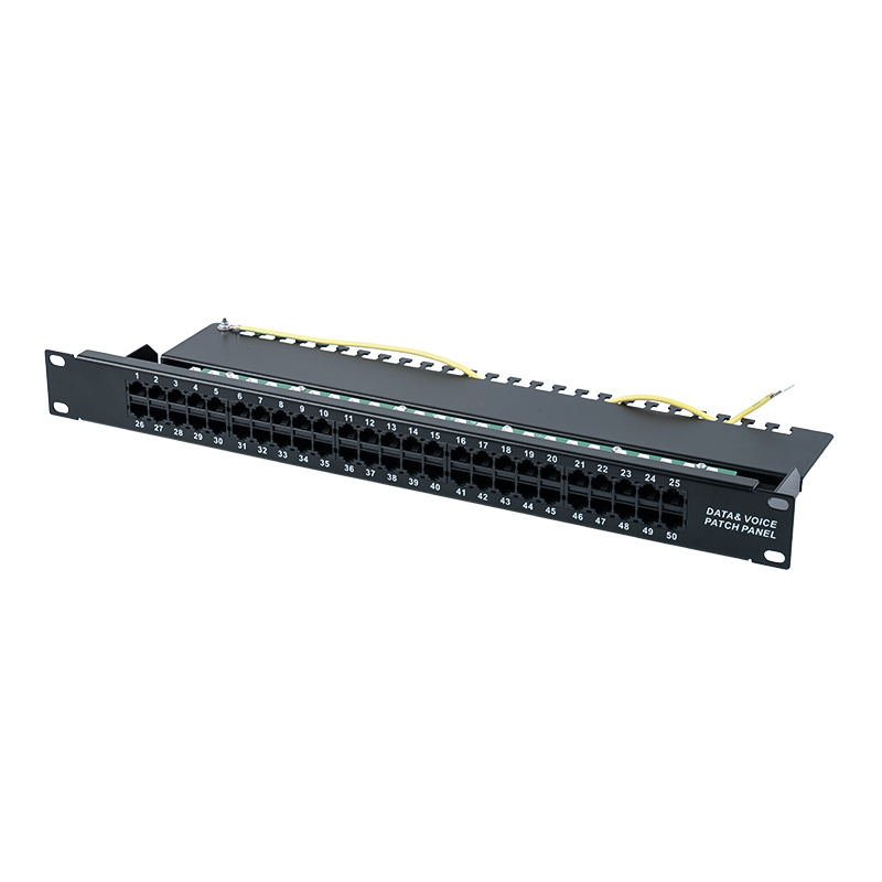 Category 3 19-inch 1U 8P 8C 50-port voice patch panel (KRONE IDC) SP-3208K50-C3