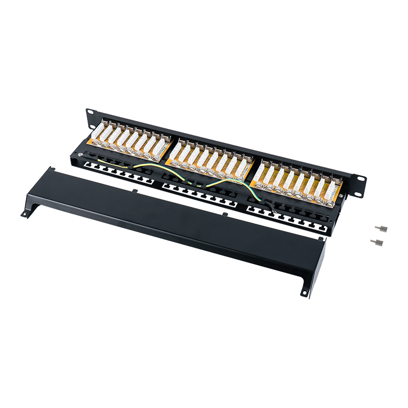 Category 6 19-inch 1U shielded 24-port patch panel SP-3217SK24-C6A