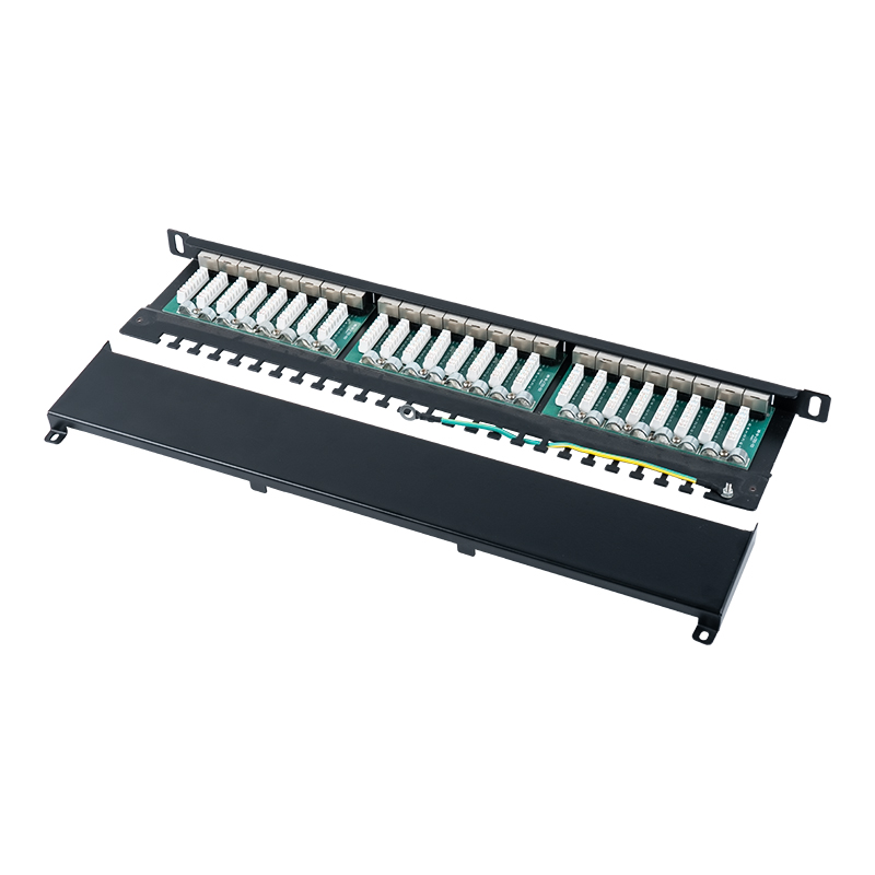 Category 6 19-inch 1U shielded 24-port patch panel SP-3217SK24-C6A