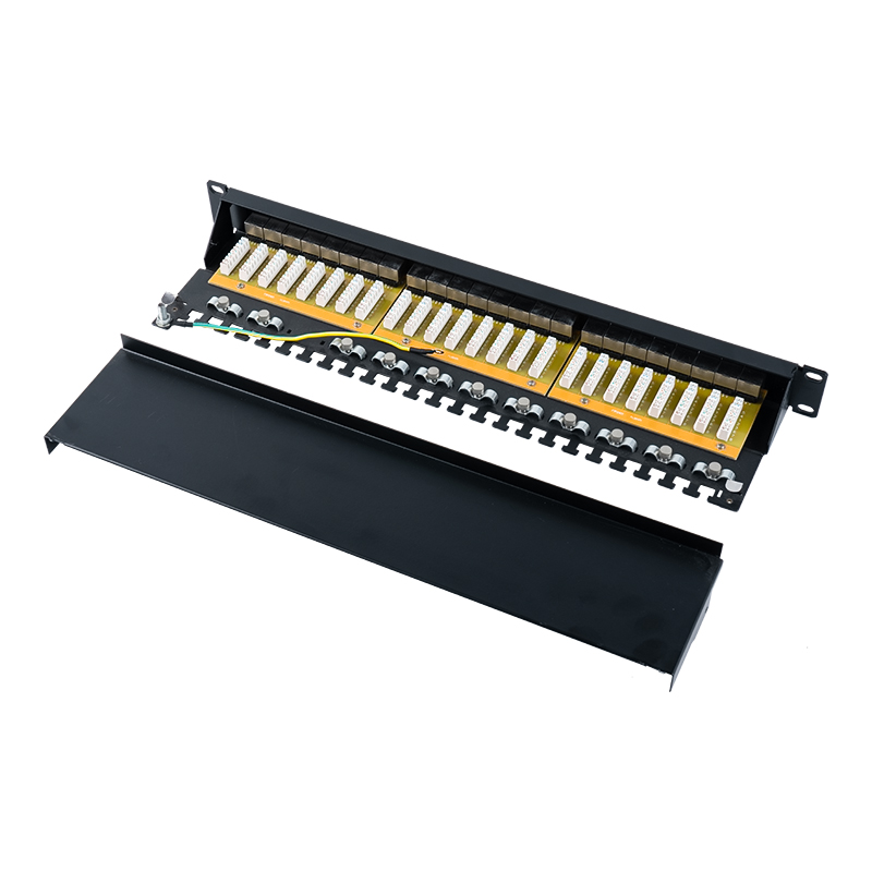 Category 6 19-inch 1U shielded 24-port patch panel SP-3217SK24-C6A