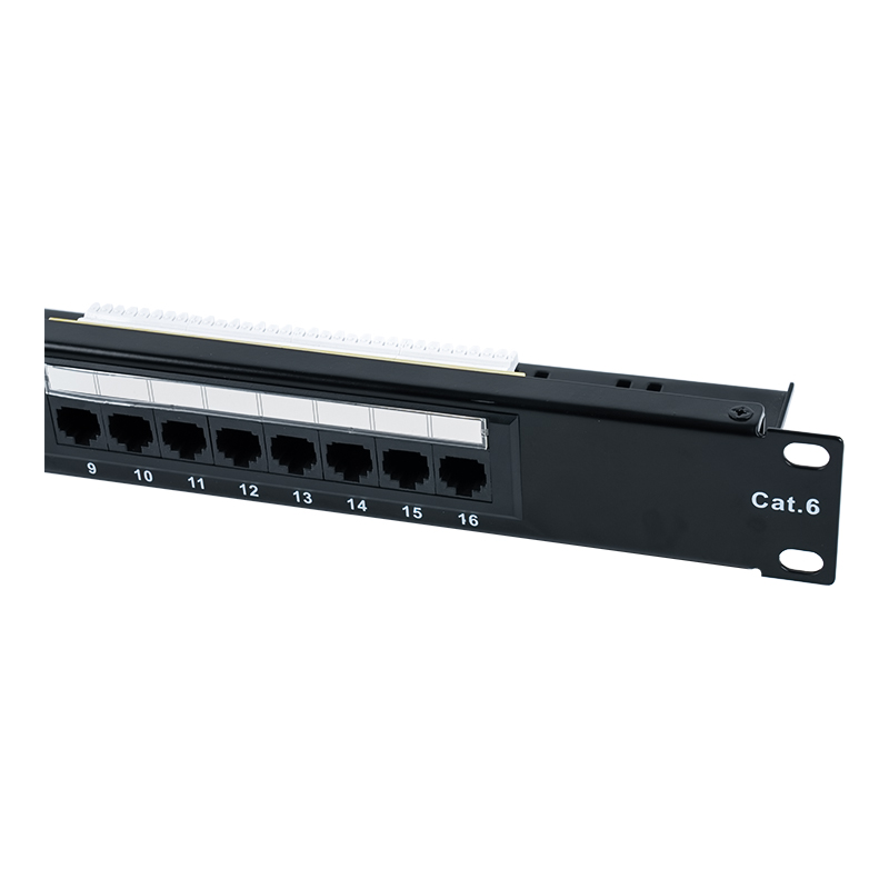 Category 6 19-inch 1U Unshielded 16-Port Patch Panel (Dual-purpose IDC) SP-3224D16-C6