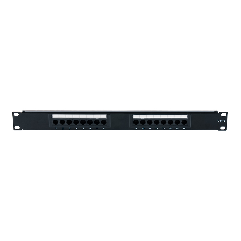 Category 6 19-inch 1U Unshielded 16-Port Patch Panel (Dual-purpose IDC) SP-3224D16-C6