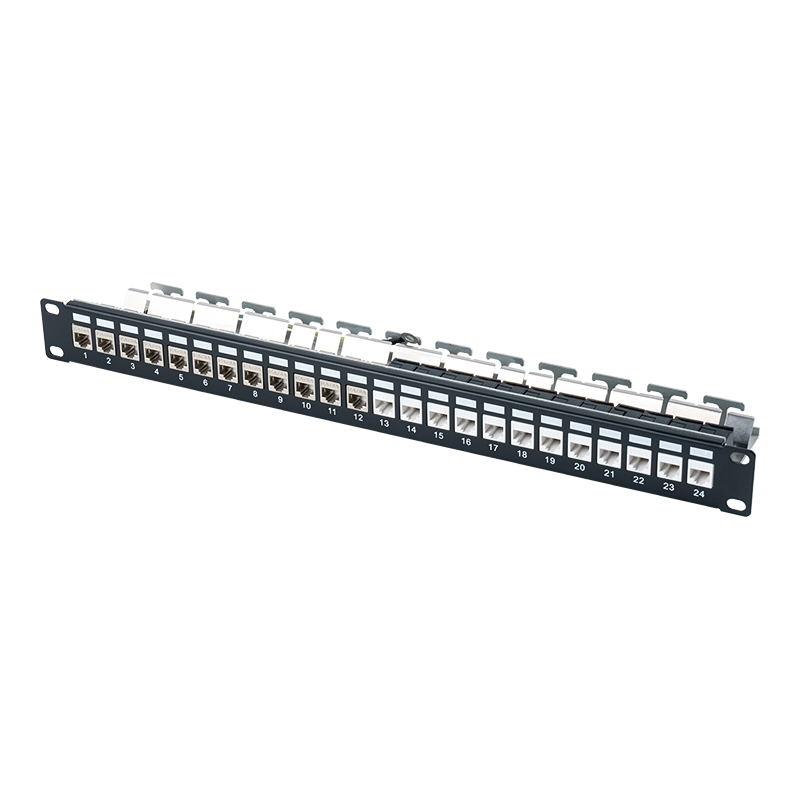 19-inch 1U 24-port shielded empty rack (with digital card) SP-3245S-24P
