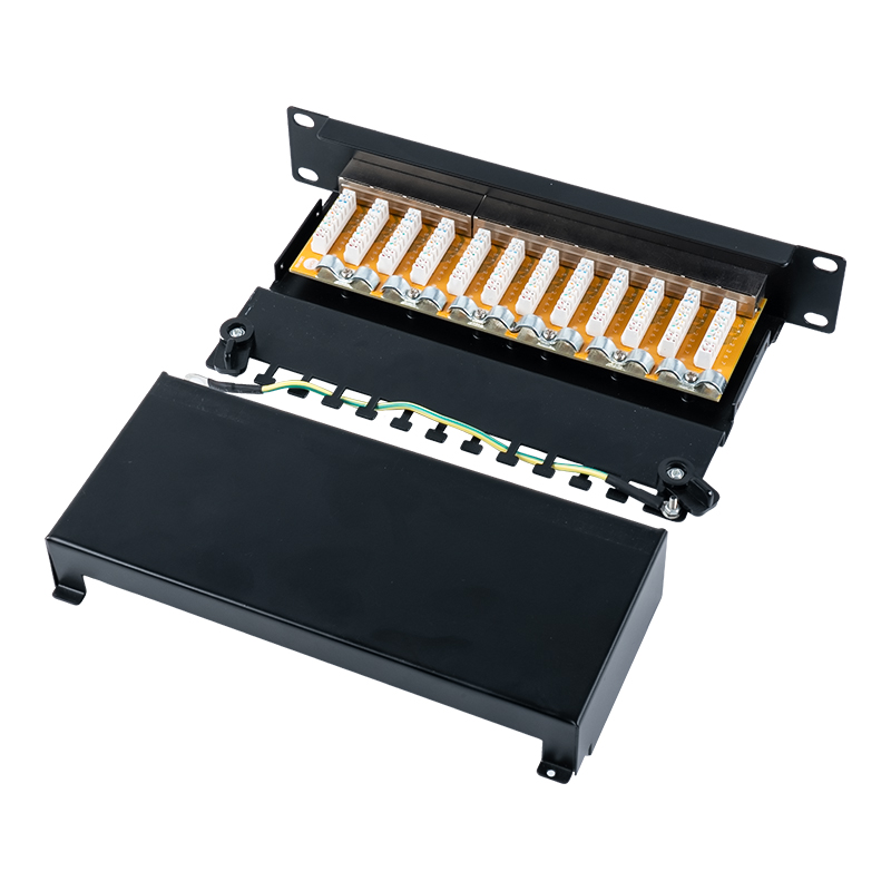 Category 6 10-inch 1U shielded 12-port patch panel SP-3250SK12-C6