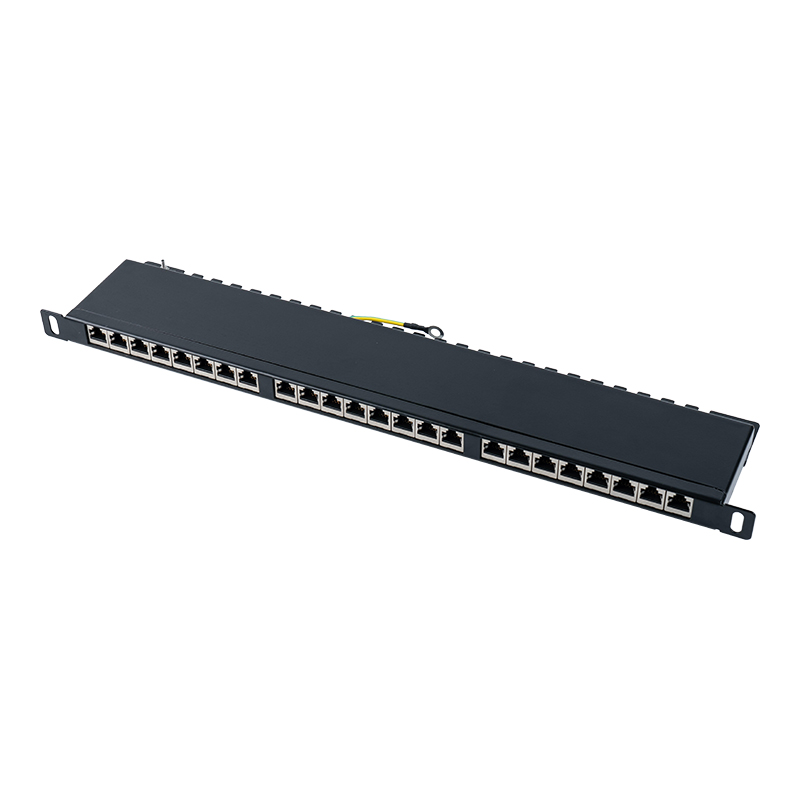 Cat6e 19-inch 0.5U shielded 24-port patch panel SP-3262SK24-C6A