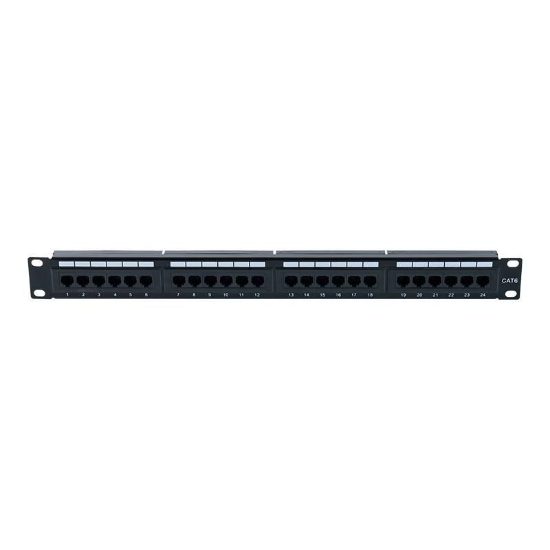 Cat6e 19-inch 1U Unshielded 24-Port Patch Panel (Dual-purpose IDC) SP-3310D24-C6A