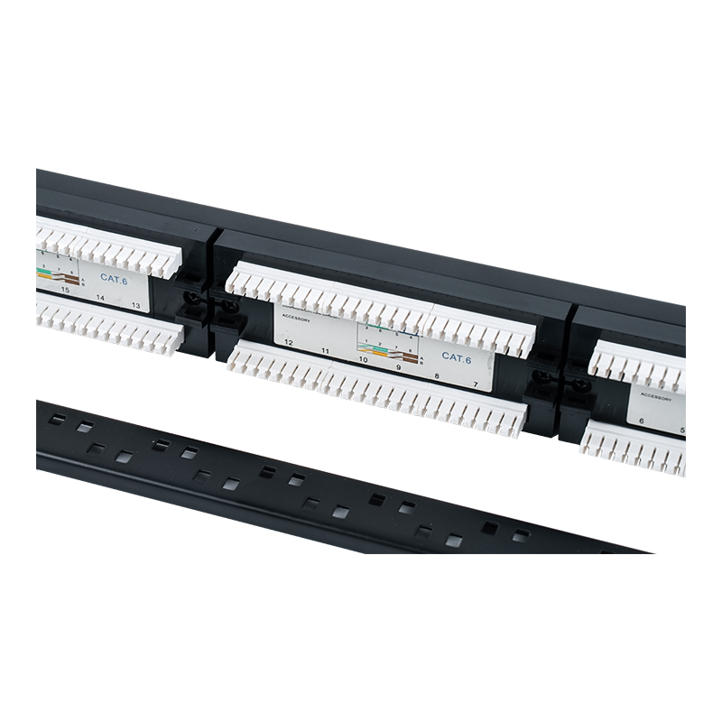 Cat6e 19-inch 1U Unshielded 24-Port Patch Panel (Dual-purpose IDC) SP-3310D24-C6A