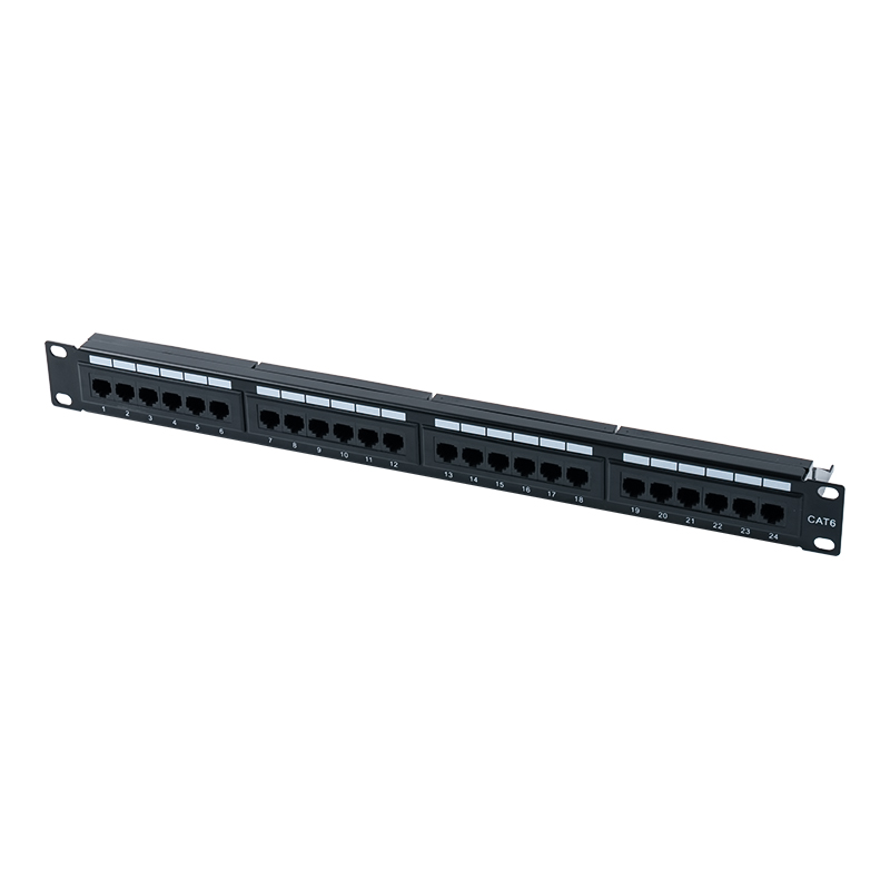 Cat6e 19-inch 1U Unshielded 24-Port Patch Panel (Dual-purpose IDC) SP-3310D24-C6A