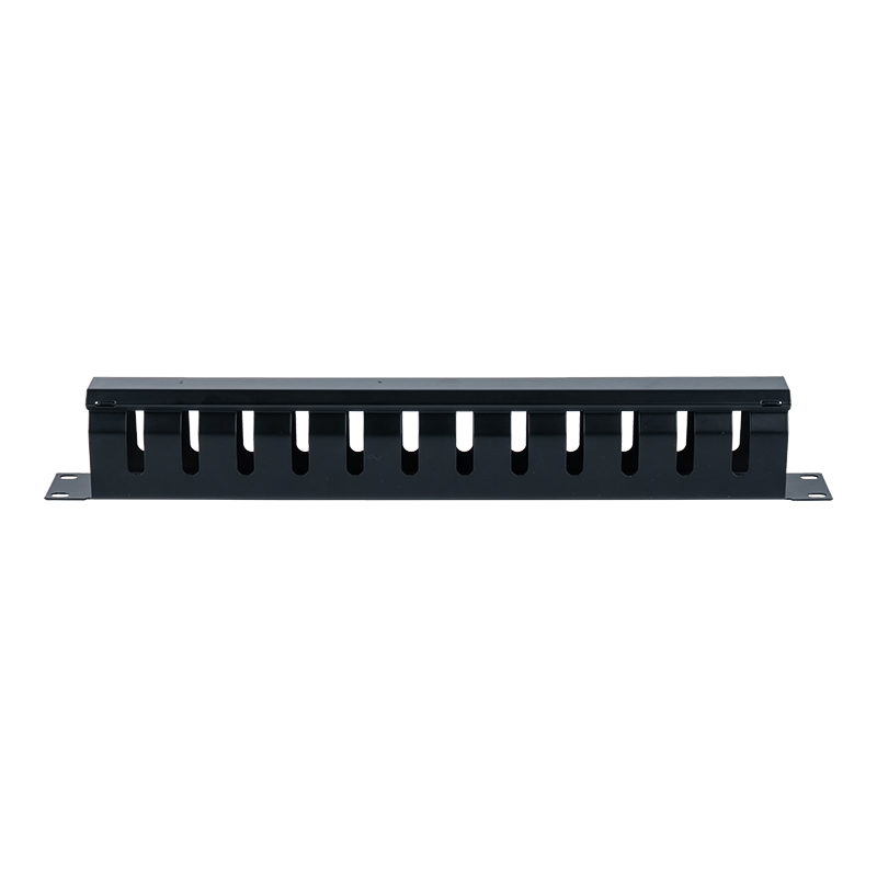 19-inch 1U Metal Cable Management Stand (12 Ports) SP-3670-1U