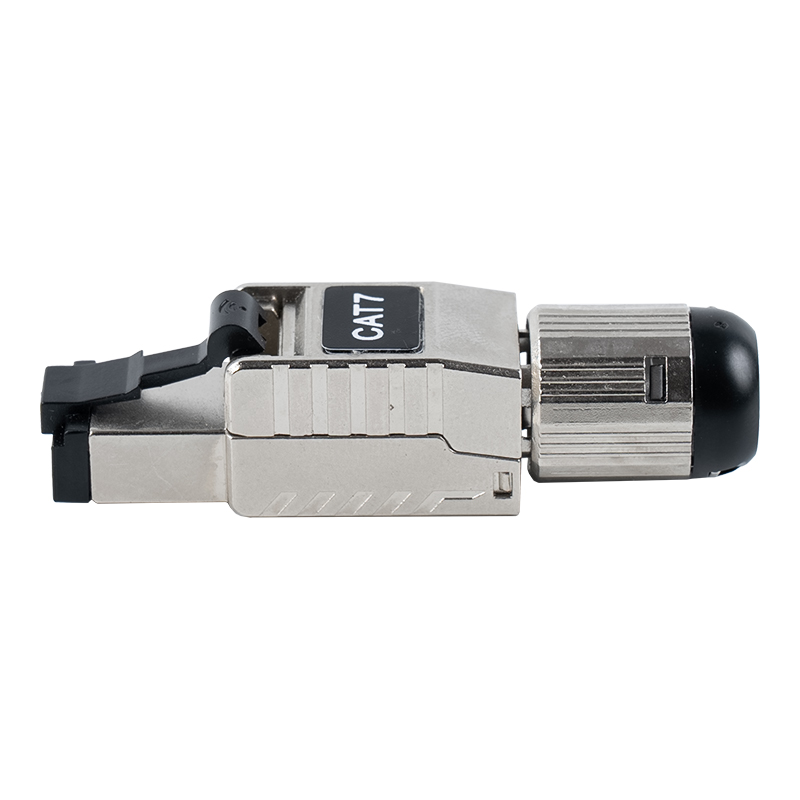 Cat7 Shielded Toolless RJ45 Connector(with Black Plastic Spring Clip) RJ-G60S-1-C7