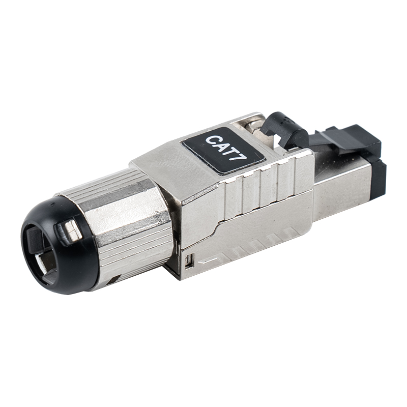 Cat7 Shielded Toolless RJ45 Connector(with Black Plastic Spring Clip) RJ-G60S-1-C7