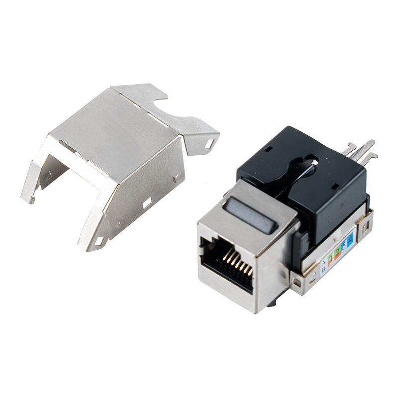 Cat6 Shielded 90° Keystone Jack (with metal casing) SM-2013SH8C6