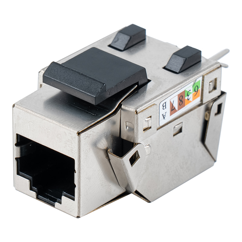 Cat6 Shielded 90° Keystone Jack (with metal casing) SM-2013SH8C6