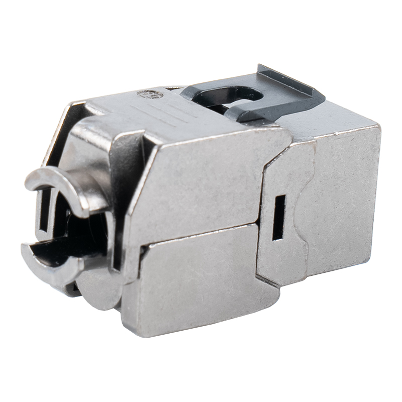 C6A Shielded 180° Tolless Keystone Jack (flip-open type) SM-2336SH8C6A 