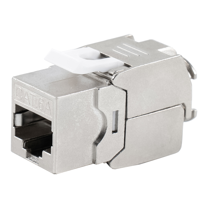 C6A Shielded 180° Tolless Keystone Jack (flip-open type) SM-2336SH8C6A 