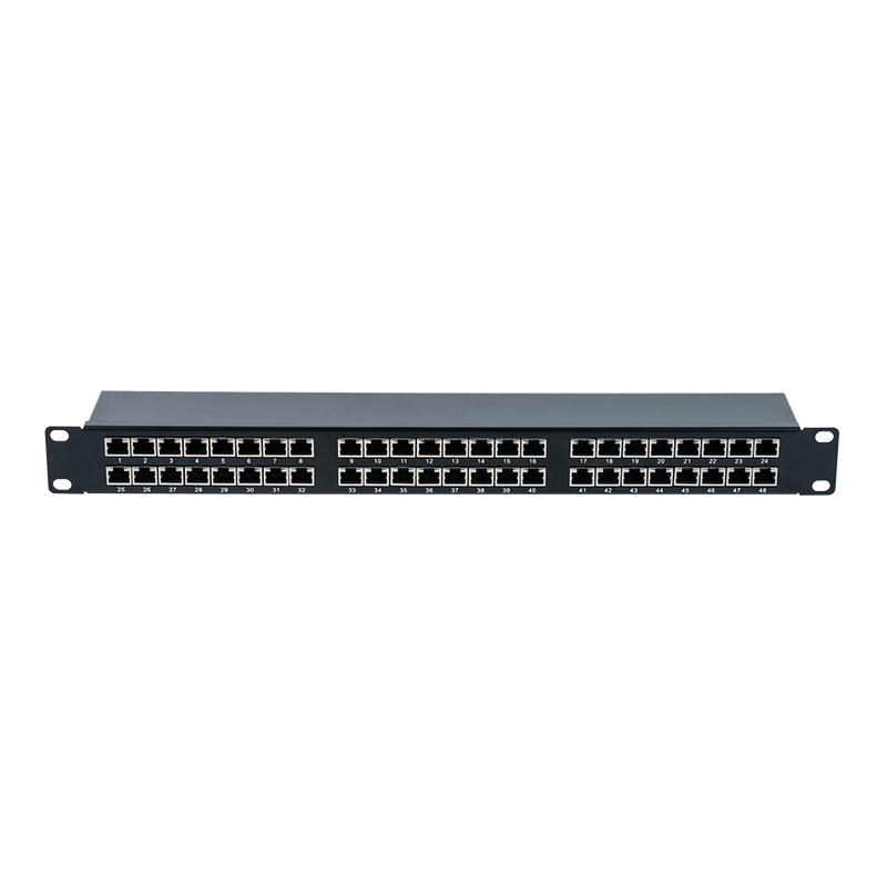 Cat6e 19-inch 1U shielded 48-port patch panel SP-3262SK48-C6A