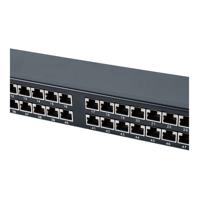 Cat6e 19-inch 1U shielded 48-port patch panel SP-3262SK48-C6A