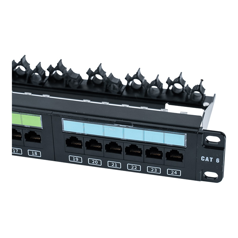 19-inch 1U 24-port unshielded rack (flip-top plastic window) SP-3405-24P