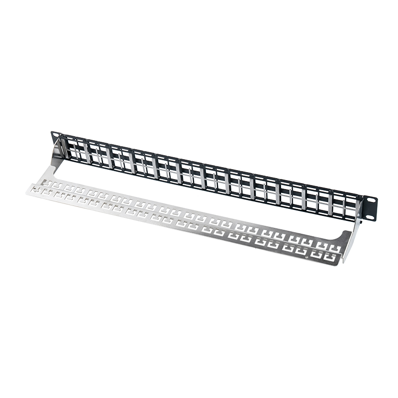 19-inch 1U 24-port shielded empty rack (unnumbered version) SP-3407-24P