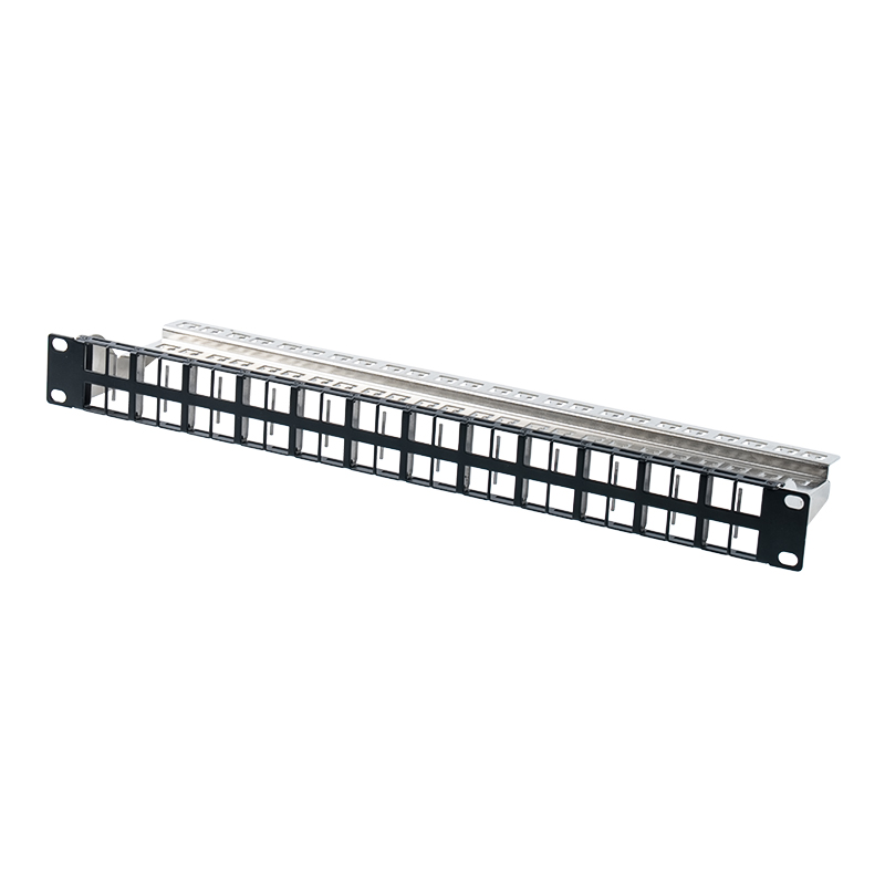 19-inch 1U 24-port shielded empty rack (unnumbered version) SP-3407-24P