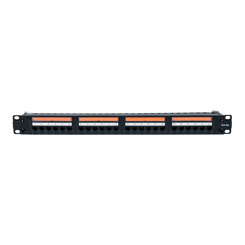 Cat5e 19-inch 1U unshielded 24-port patch panel (flip-top plastic window) SP-3410D24-C5E