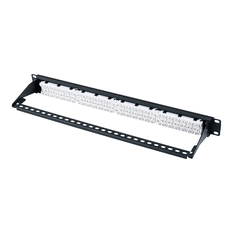 Cat5e 19-inch 1U unshielded 24-port patch panel (flip-top plastic window) SP-3410D24-C5E