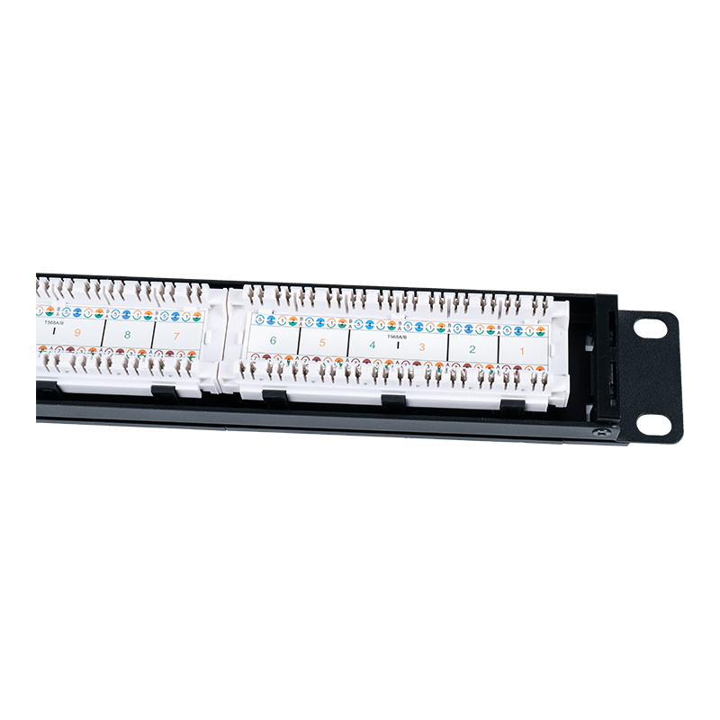 Cat5e 19-inch 1U unshielded 24-port patch panel (flip-top plastic window) SP-3410D24-C5E