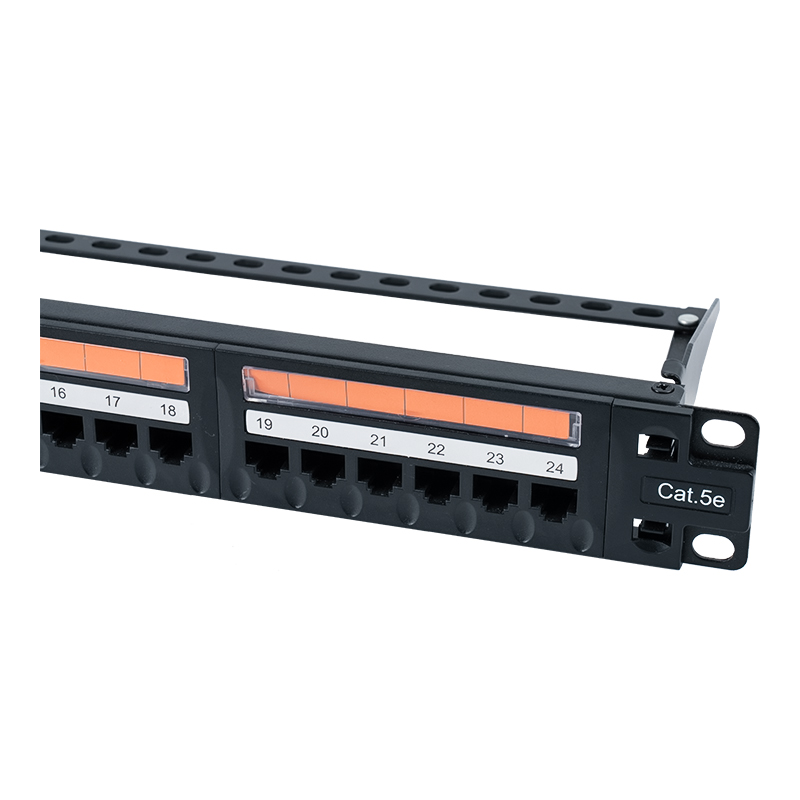 Cat5e 19-inch 1U unshielded 24-port patch panel (flip-top plastic window) SP-3410D24-C5E