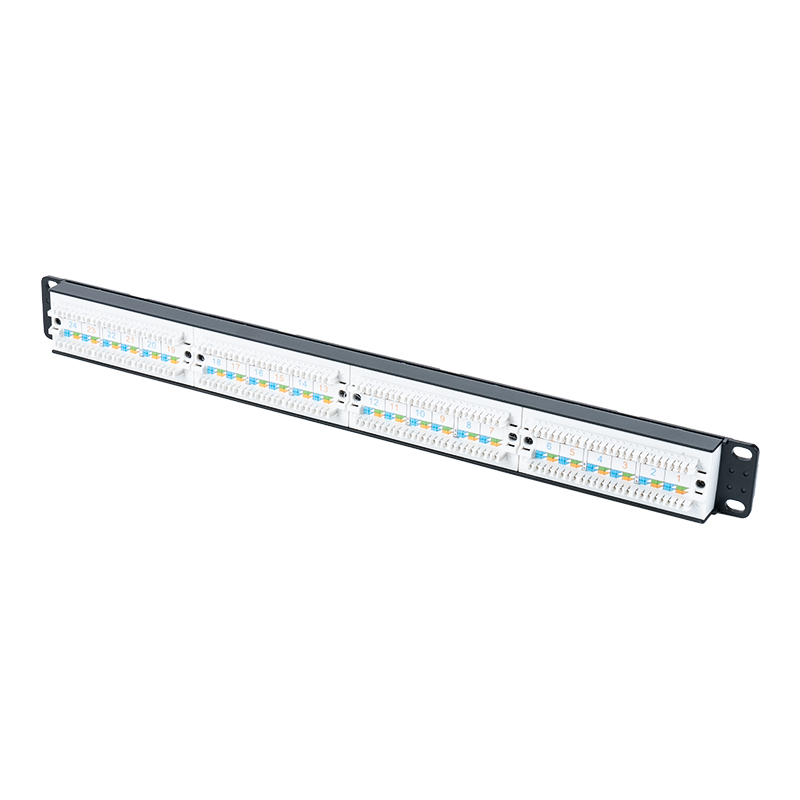 C6 19-inch 1U Unshielded 24-Port Patch Panel (Flip-top Plastic Window) SP-3411D24-C6