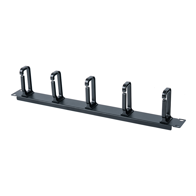 19-inch 1U Plastic Cable Management Panel (with 5 Plastic Rings) SP-3801-1U